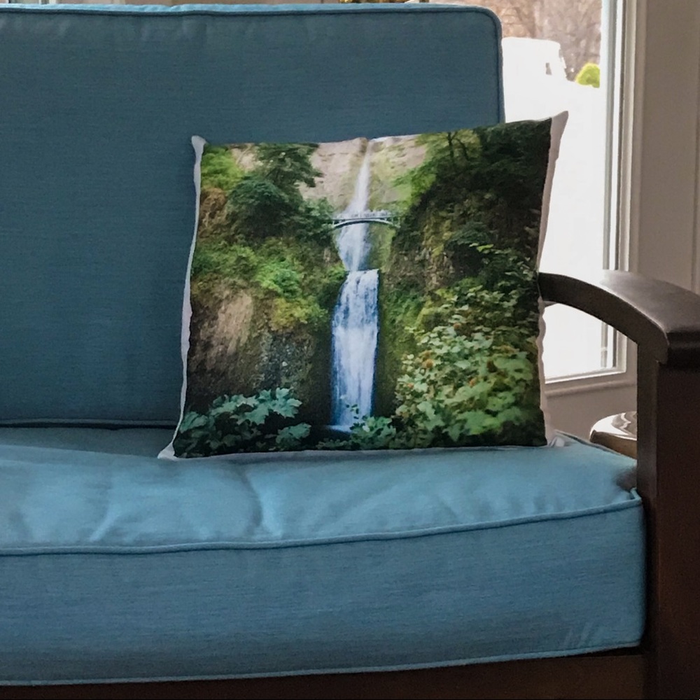 Limited Edition 16”x16” Multnomah Falls Pillow Cover